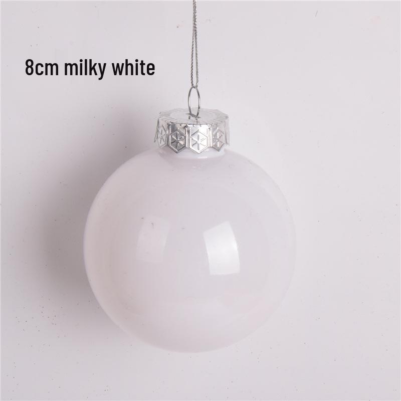 Acrylic Feather Transparent Christmas Ornament Ball