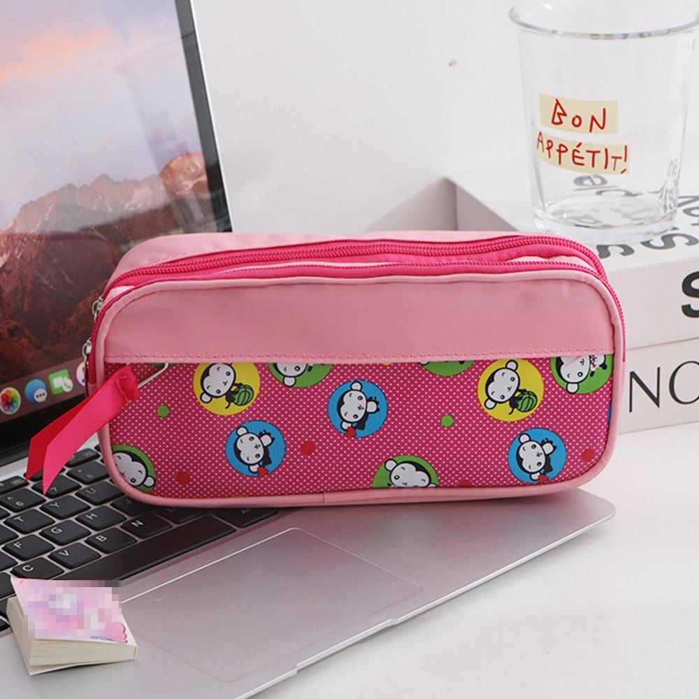 Tragbare Stifttasche Doppellagiges Mäppchen Trendige Stiftebox für Schüler