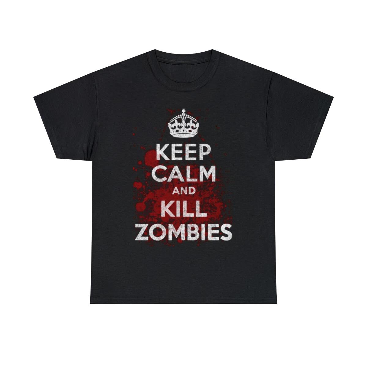 Сохраняй спокойствие, убивай зомби, графическая футболка, S-5XL 3XL