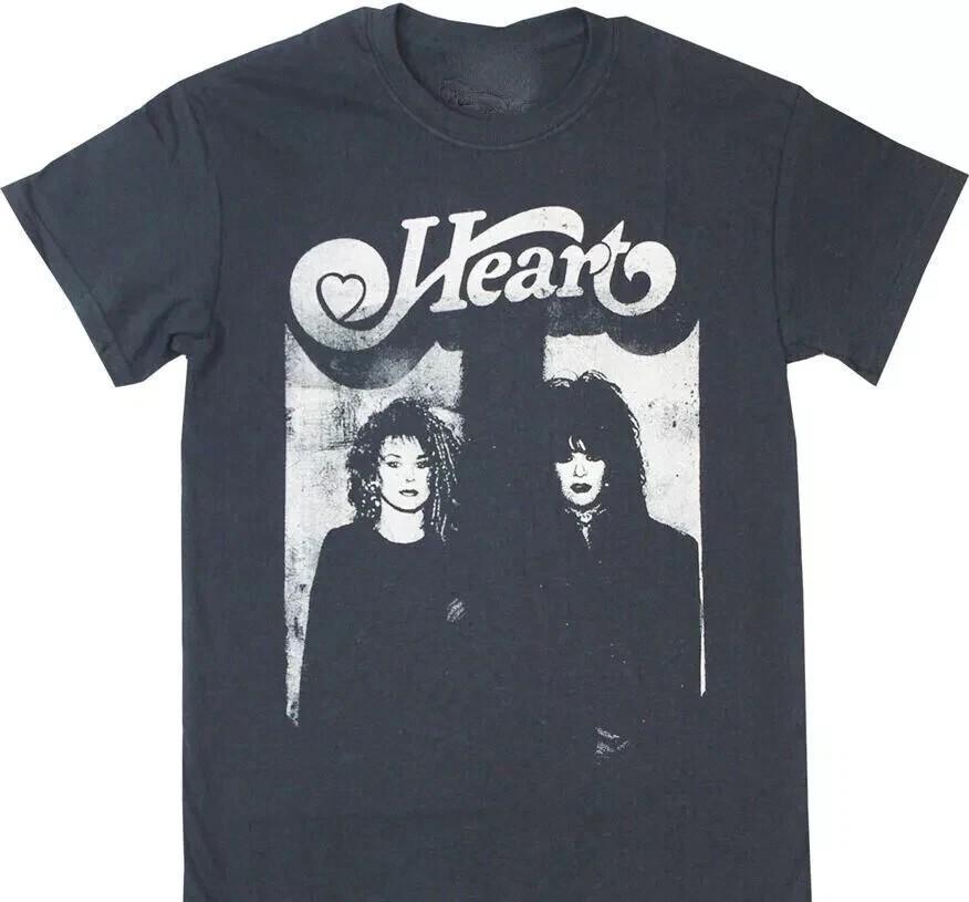

Vintage Heart Rock Band short sleeve black classic shirt Reprint S-5XL Unisex T-Shirt M