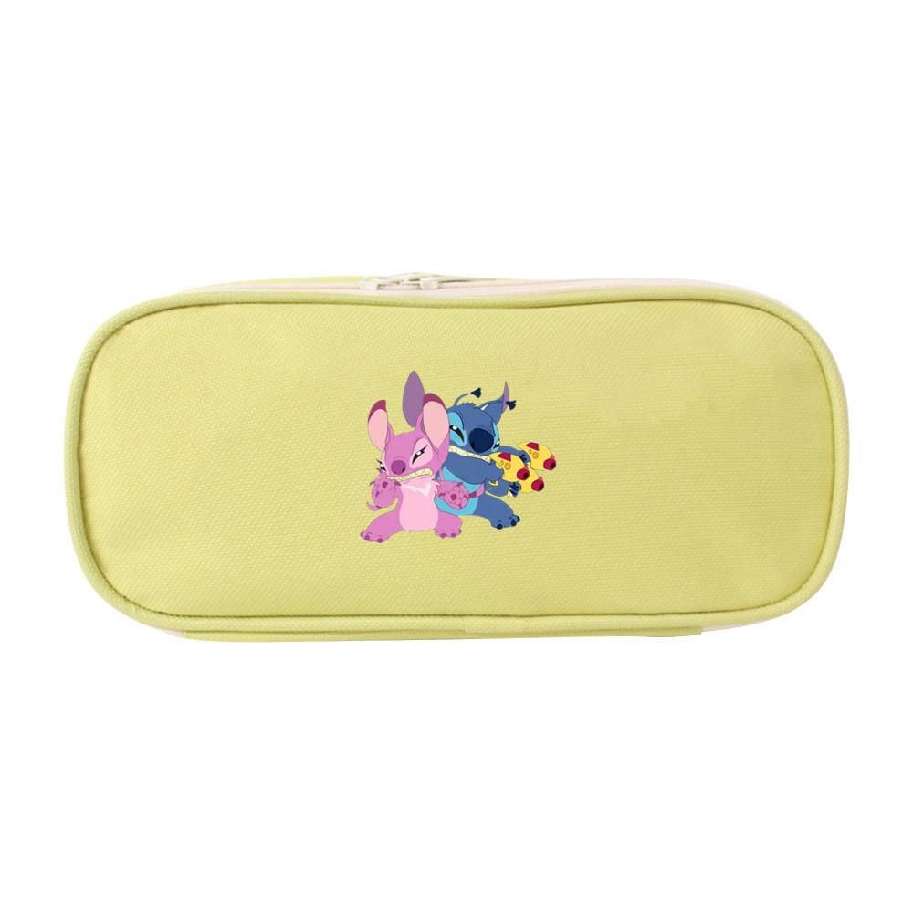 Stitch Colorful Pencil Case Canvas Storage Bag For Elementary School Students