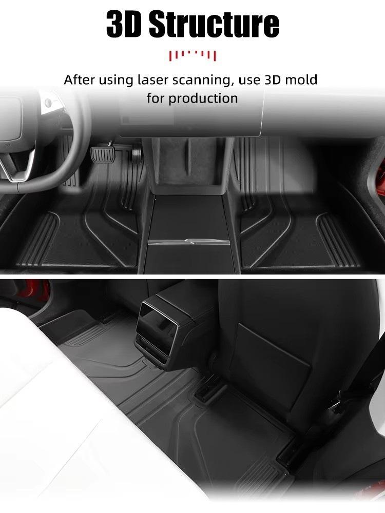 Affordable Floor Mats for Tesla Refresh Model Y/Y: Standard Front & Rear Trunk Mats