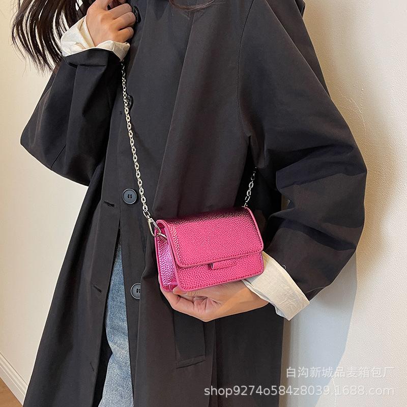 Chain small bag women's bag new 2025 summer explosion mini messenger bag fashionable small fresh shoulder small square bag