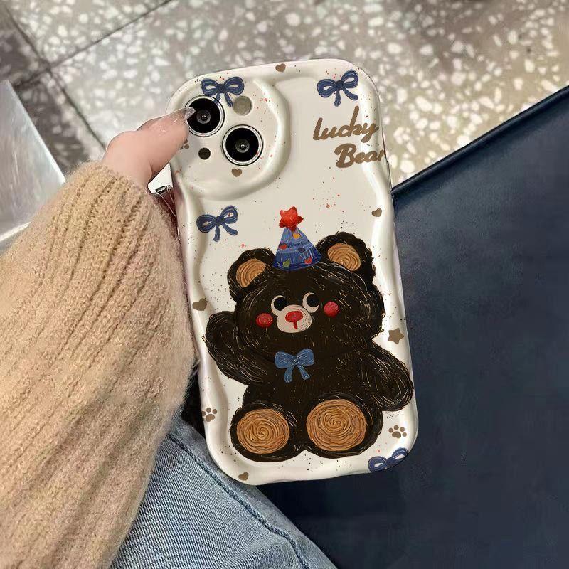 

Cute Bears Phone Case For IPhone 16 15 14 13 12 11 Pro Max X XR XS 7 8 Plus Mini SE 2020 2022 Mobile Case iPhone 16