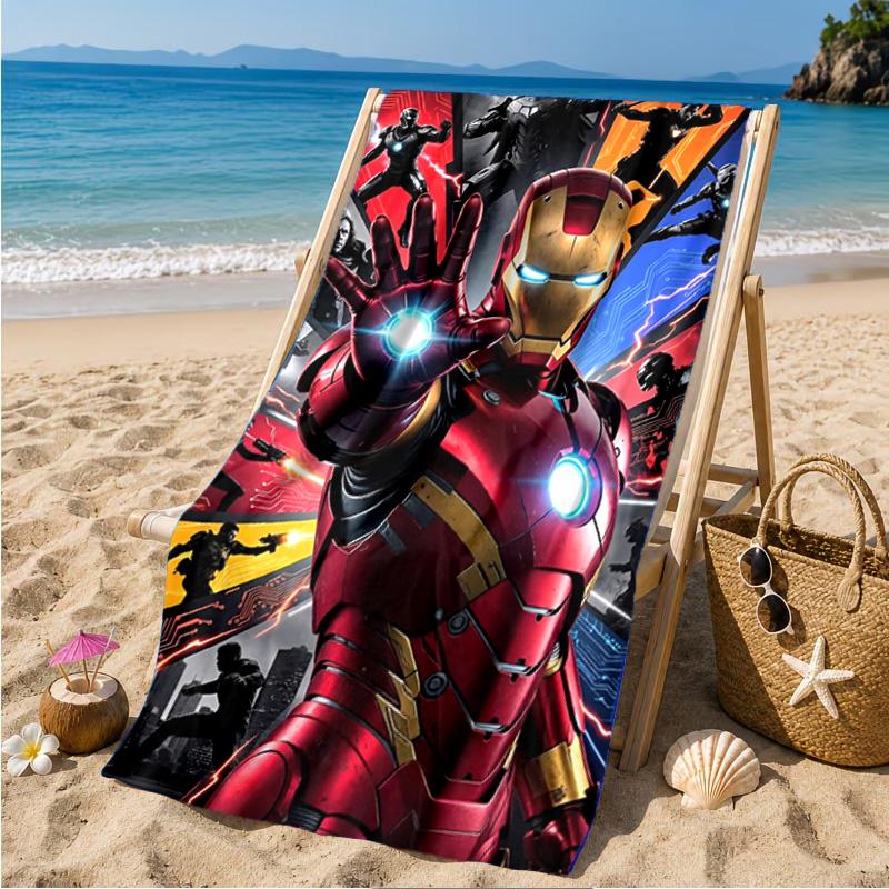 Iron Hero's Rise Beach Towel Microfiber Beach Towel, Lightweight and Quick-Dry, for Summer Travel, Swimming Pool Fan Birthday Gift