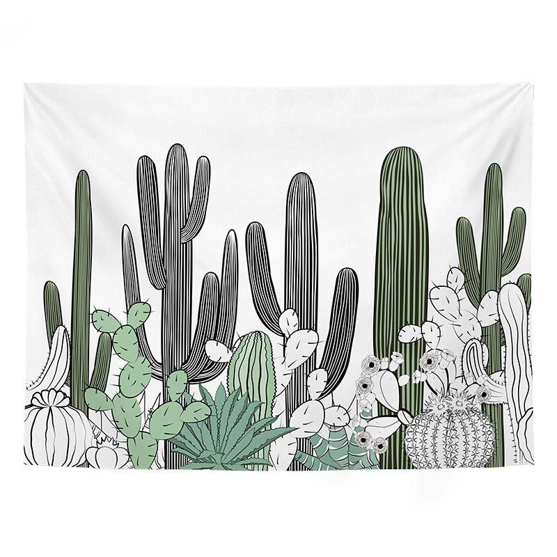 Гобелен с принтом кактуса и суккулентов для дома — фото 5