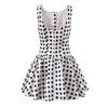 Sweet & Spicy Plaid A-line U-neck Sleeveless Dress with Waist-cinching Single-breasted Detail