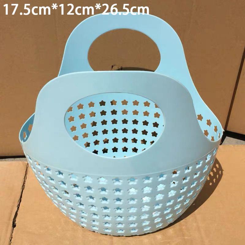Home Handheld Basket For Bathing Vegetables And Fruits Storage Hollow Out Washbasin Storage Basket