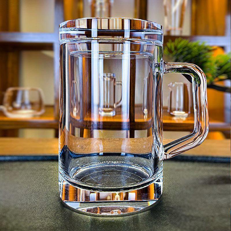 Large Natural Stone Crystal Cup with Glass Lid – Perfect for Office or Tea Room