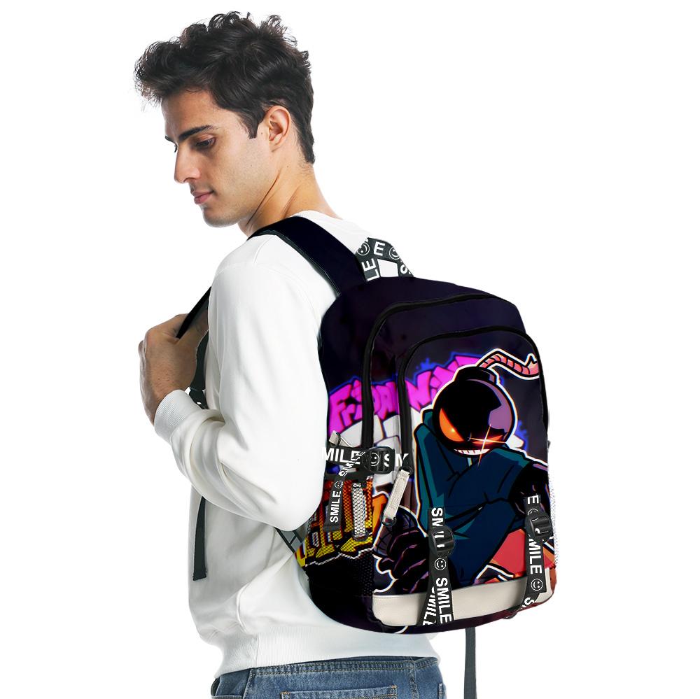 Cartoon Youthful School Bags Unisex Friday Night Funkin Travel Bags 3D Print Oxford Waterproof Notebook multifunction Backpacks