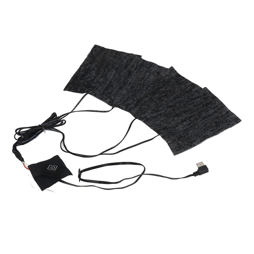 Kleidung Elektrische Heizkissen Wintercamping Verstellbar 3 Stufen Kohlefaser Waschbar USB 5V