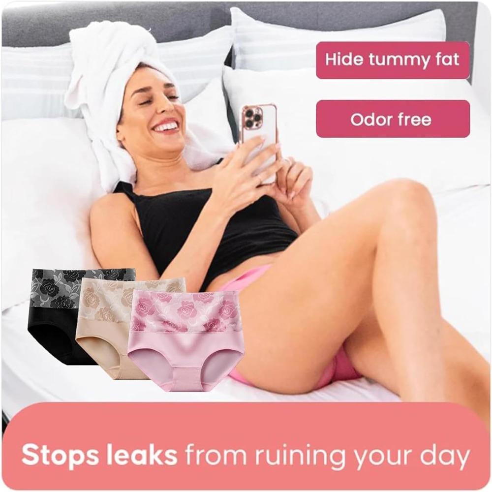 Soft Briefs High Waist Leak Proof Panties Breathable Female Underpants Knickers Women's