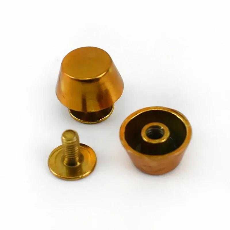 5/10/20Pcs Meetee Metal Nails Buckle Handbag Bottom Protecting Feet Bucket Shape Flat Studs Screw Rivets Bag Leather Accessories