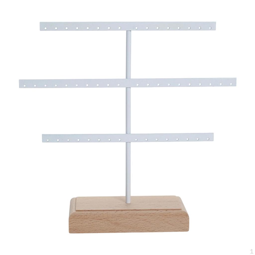 Organisateur de Boucles d'Oreilles Support Suspendu Cadeau pour Maman 3 Niveaux Présentoir à Bijoux pour Puces d'Oreilles