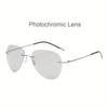 Men Ultralight Photochromic Lens Sunglasses Men Rimless Night Vision Glasses Women Driving Sports Summer Style