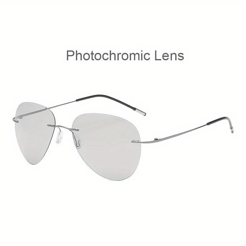 Men Ultralight Photochromic Lens Sunglasses Men Rimless Night Vision Glasses Women Driving Sports Summer Style