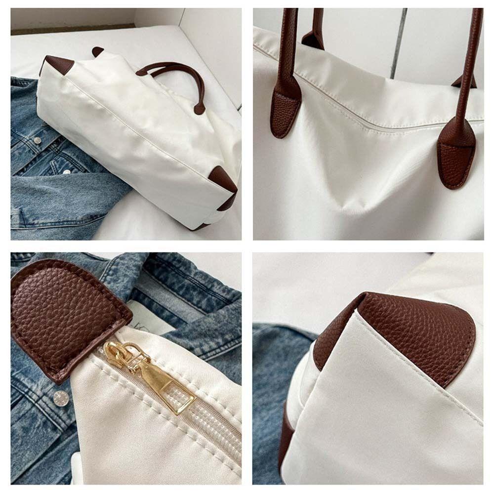 Large Capacity Oxford Tote Bag Solid Color Simple Underarm Bag Nylon Shoulder Bag  Streetwear