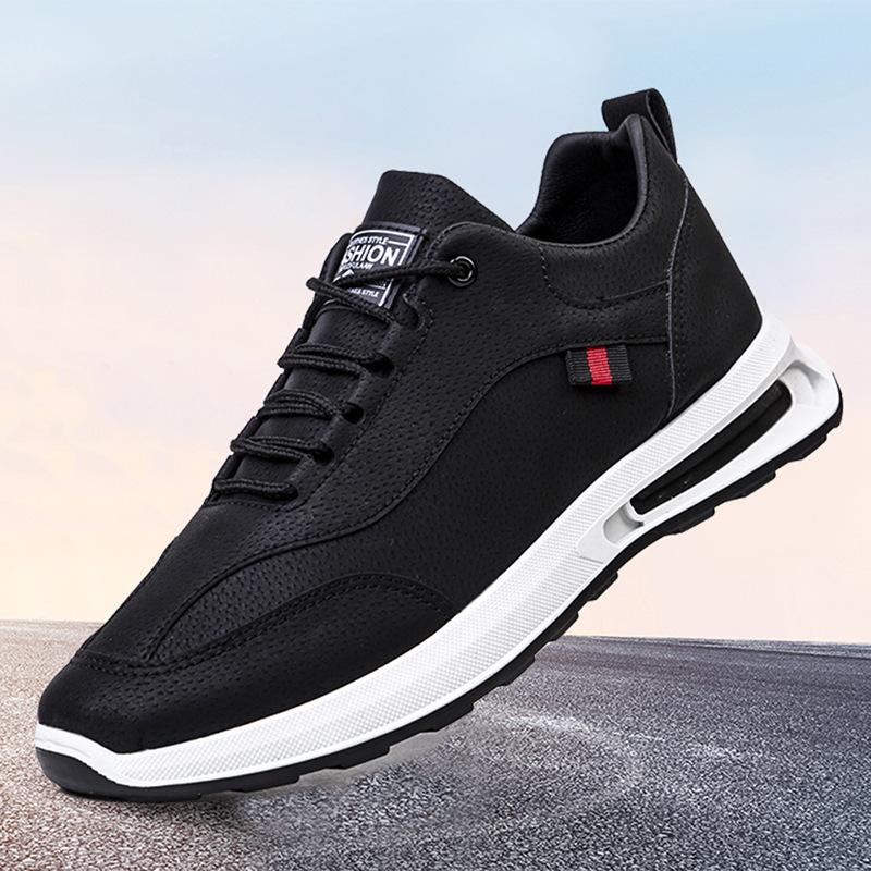 

Spring and Autumn new retro men s simple casual shoes Korean version of trendy sports shoes lace-up running shoes men s 39 чёрный