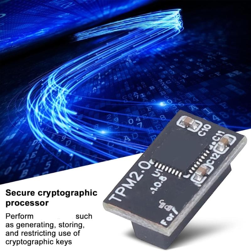TPM 2.0 Module SPI 14Pin Module Motherboard TPM2.0 Remote Card Encryption Security Board Electronic Component Module