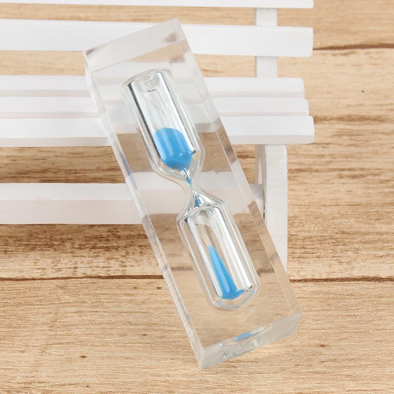 

3-минутные кристальные песочные часы, детский таймер для чистки зубов, смоляная поделка, украшение Purple Sand 3 Minutes Crystal