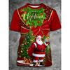 Christmas Party Beer Pattern Men's T Shirt Funny 3D Print Santa Claus Tees Casual O-neck Short Sleeve Top Fashion X'mas Clothing