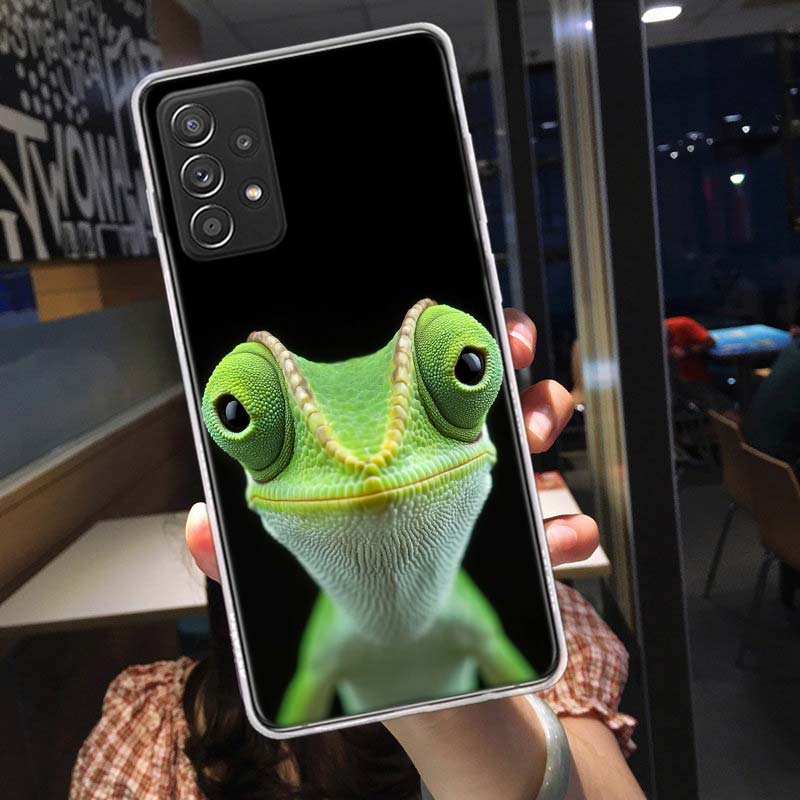 Lizards and Geckos Have Big Eyes Phone Case for Samsung A54 A57 A37 A17 A14 A15 A12 A24 A34 A55 A35 A25 A52S A07 A05S A04S A22 A