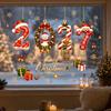 Christmas Static Cling Gingerbread Number Decals 2027 New Year Window Stickers for DIY Holiday Home Party Decorations