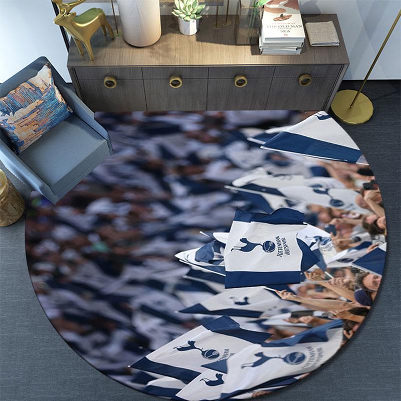 Tottenham Hotspur Player Pattern Round rug,Carpet Rug for Living Room Bedroom Playroom ,Non-slip Floor Mat,Holiday Gifts and Birthday Gifts.