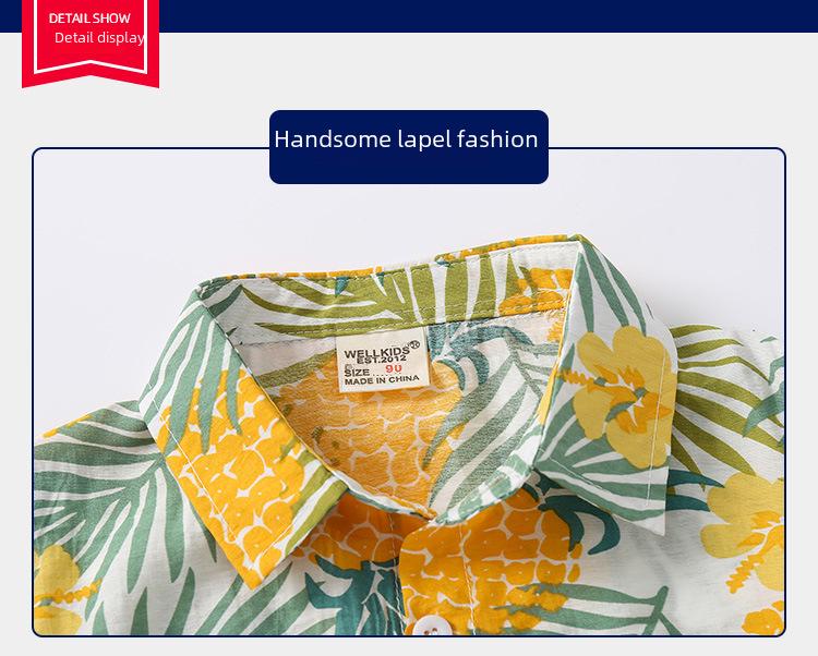 Boys' Summer Hawaiian Short-Sleeve Soft Shirts - Casual Kids' Shirts