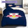 Set de așternut cu model logo RB Leipzig Cearșaf de pilotă Față de pernă Decor pentru casă Cadou (1 * husă de pilotă + 2 * fețe de pernă, fără miez)