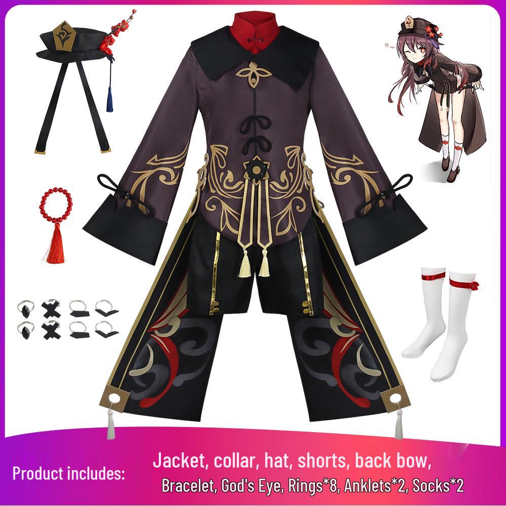 Genshin Impact Hu Tao Cosplay Costume - Full Set Halloween Performance Outfit In Stock