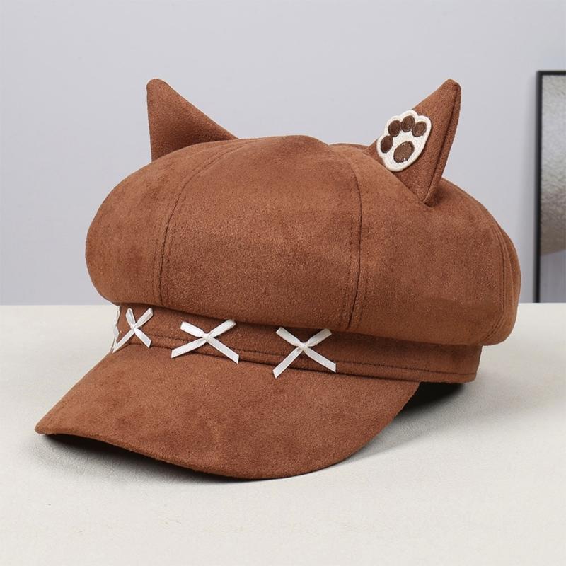 Lovely Bowknot Cats Ear Toddler Hat Durability Easy Wash Polyester Fabric Comfortable For Boys Girls 0 6 Years