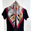 New Fashion 70X70cm Women's Scarf Silk Floral Print Scarf Square Shawl Decorative Headband Neck Luxury Design Bandana