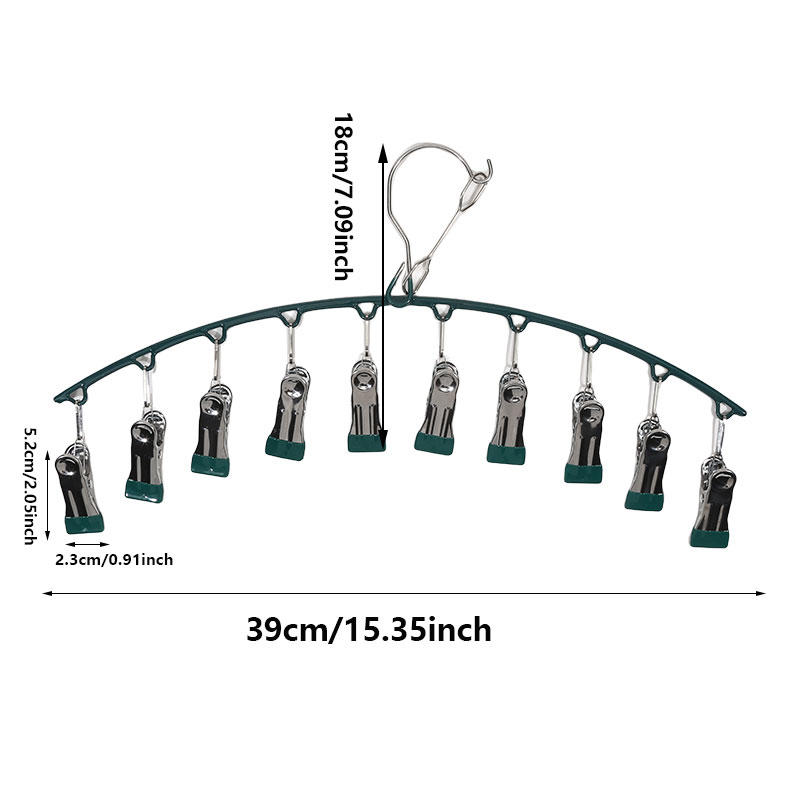 Hanger Space Saving Curved Hanger For Yoga Pants And Leggings Closet Organizer With 10 Clips For Clothing Store Pants Hanger
