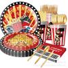 Movie Themed Party Supplies Movie Party Decoration Banner Pull Flag Arrangement Tableware Paper Plates Paper Cups Paper Towels