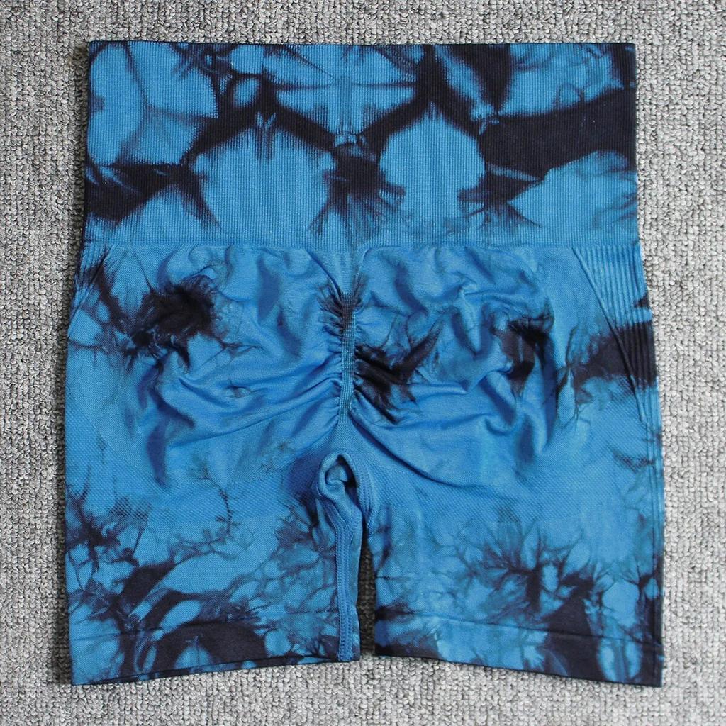 Nahtlose Tie Dye Push Up Yoga Shorts Frauen Elastische Scrunch Hohe Taille Sommer Fitness Workout Laufen Radfahren Sport Gym Fitness Workout Shorts Mujer