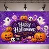 Roztomilý Halloweenský Pozadí Čarodějnice Duch Dýně Strašidelný Dům Měsíc Netopýr Fotografický Pozadí Dětská Halloweenská Párty Nástěnná Dekorace Banner31