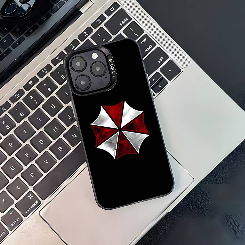 

U-Umbrella Corporation Black Matte Shockproof CoverPhone Case For iPhone 17,16,15,14,13,12,11,Pro,Max,Plus iPhone15Plus
