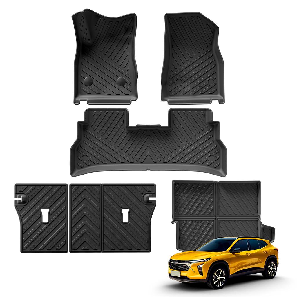 For Chevy Chevrolet Trax 2025 2025 Car Floor Mats Cargo Liner Trunk/Backrest Mat TPE 3D Left Rudder