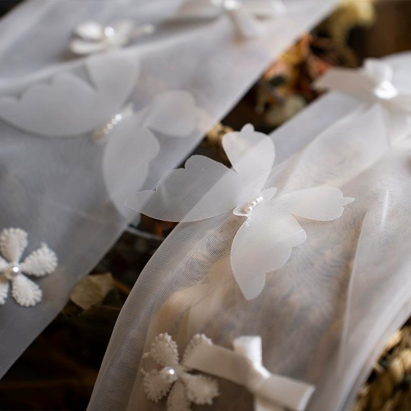 Luxury Pearl Flower Mesh Gloves for Brides - Elegant Wedding and Evening Dress Accessories