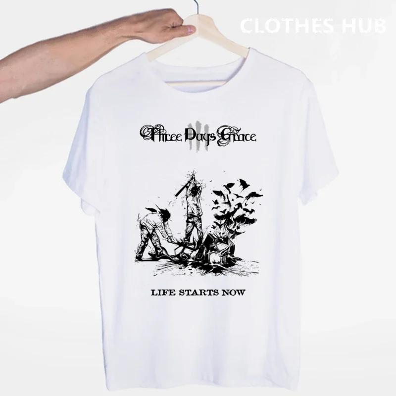 Three Days Grace Musikkband T-skjorte O-hals Korte ermer Sommer Casual Mote Unisex Unisex Og Wo Unisex T-skjorte