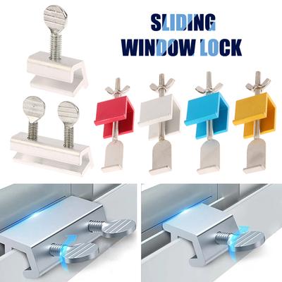 Adjustable Window Lock Cap Safety Lock Window Lock Stopper Sliding Sash Stopper No Drill Security Restrictor Window Limit Latch