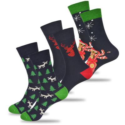 Christmas Men's Cookies Socks 3 Pieces For Gift