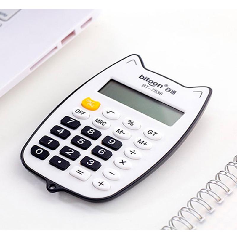Cartoon Digital Calculator Mini Desktop Calculator with a Bright LED Display Handheld Desktop Calculator for Office Kid