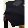 Export Fashion Cards Sexy Midriff-Baring Long Sleeve Knitwear Fashion Sexy Cut Out High Elastic Half Turtleneck Short Tops