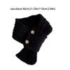 Fashion Solid Color Knitted Scarf Button Windproof Cross Scarf Bib Neck Warm Women Winter Neckerchief Girls
