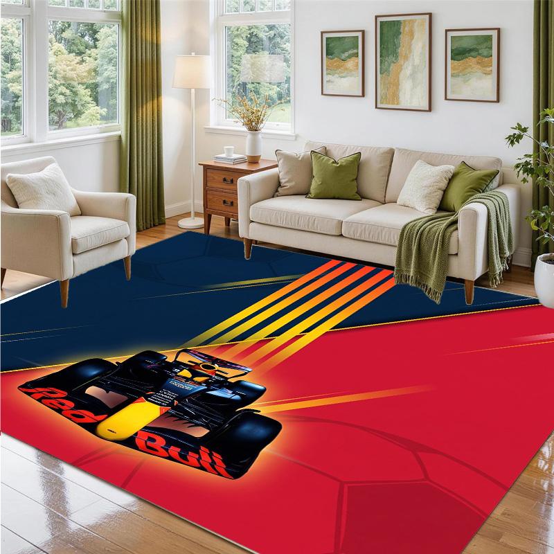 Red Bull Racing Design Kristall-Samt-Teppich Weiche Dekorationsmatte für Schlafzimmer Eingang