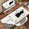XXL Cute Cat Mouse Pad Large Computer Office Game Table Mats Rubber Antislip Mousepad Decor Playmat Black White Desk Mat Carpet