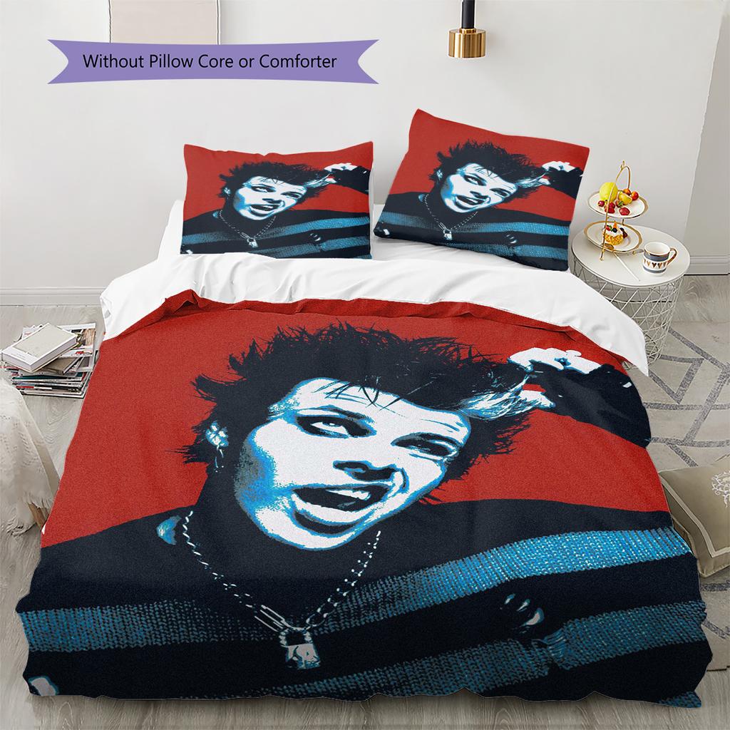 YUNGBLUD Pattern Bedding Quilt Set Quilt Cover Pillowcase Home Decoration Birthday Gift (1 * Duvet Cover + 2 * Pillowcase, Without Core)