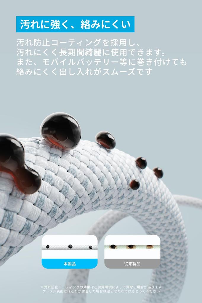 Anker Zolo to Cable White Compatible with iPhone iPad MacBook and various other USB-C USB-C (240W, High-Durability Nylon) 1.8m - 17/16/15, Galaxy,